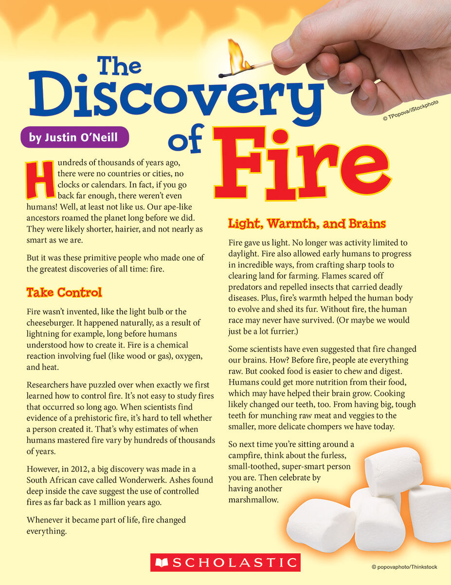 Moving Up Grade 4: Level M: The Discovery of Fire 6 Pack