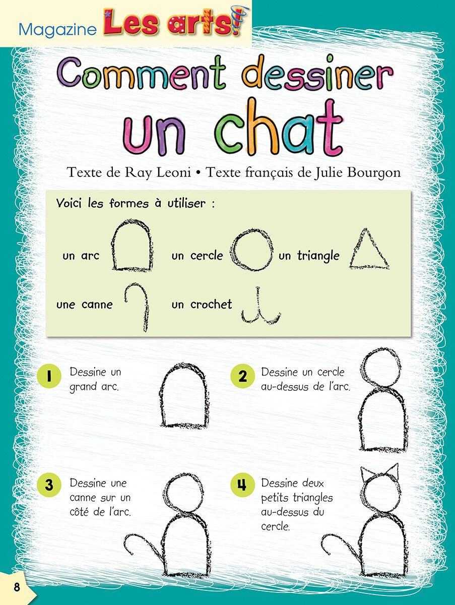 Envol an litt&eacute;ratie Maternelle &agrave; 4e ann&eacute;e: Niveau F: Comment dessiner un chat Emballage de 6