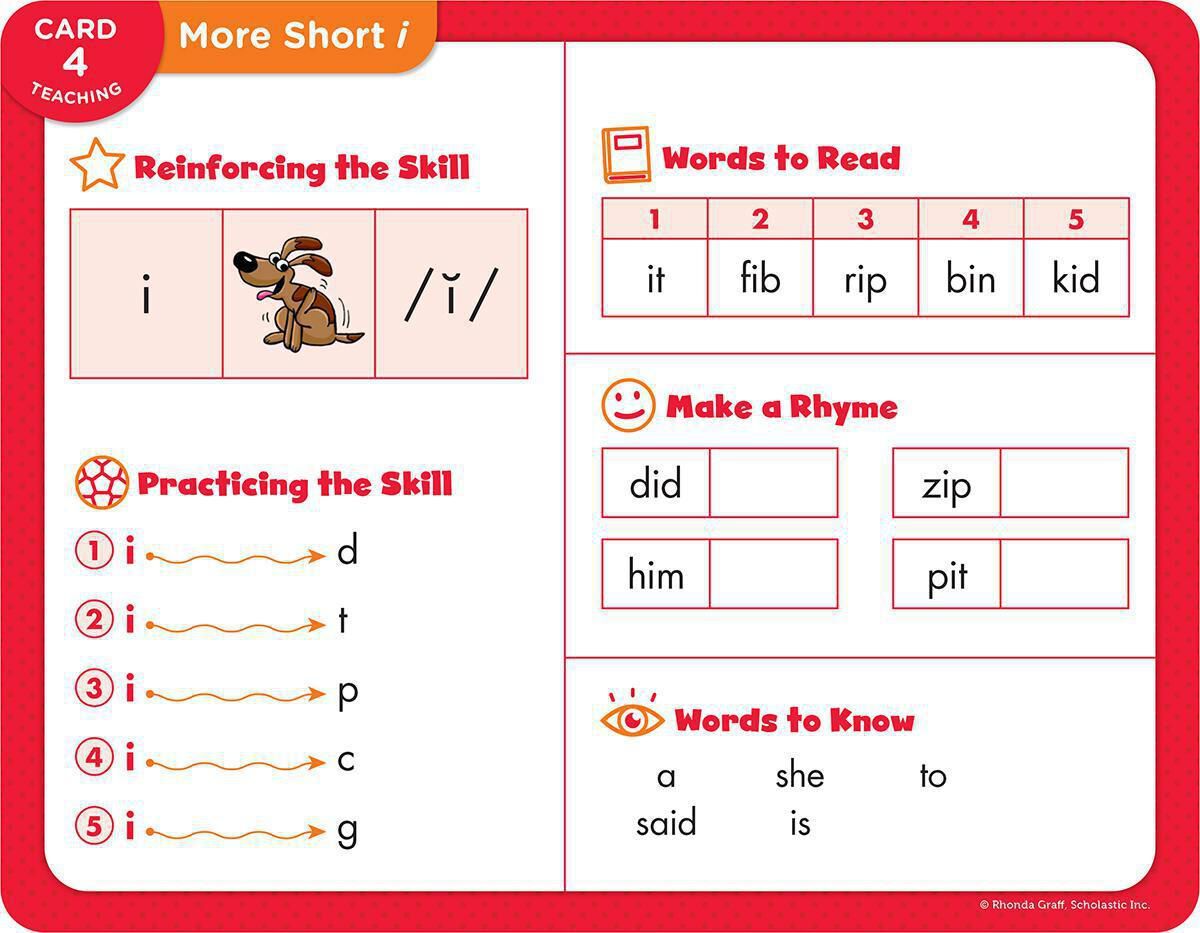 Decodable Cards: Short Vowels & More image number 3