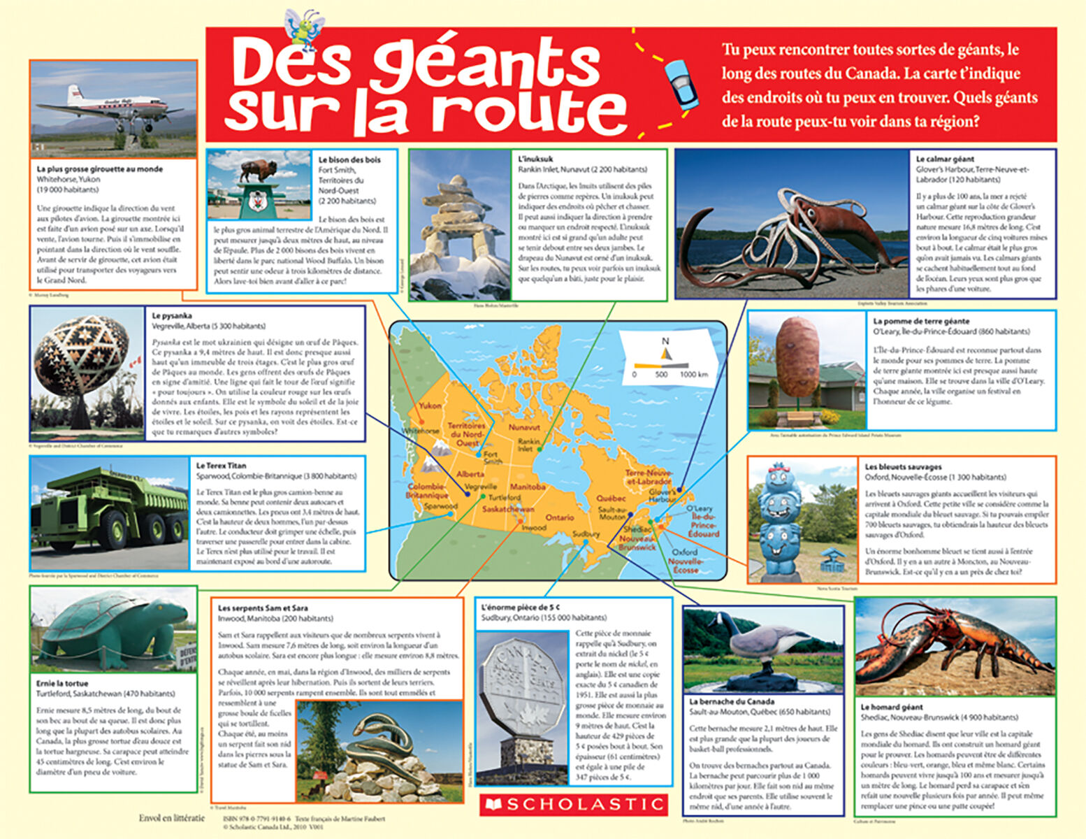 Envol an litt&eacute;ratie 2e &agrave; 4e ann&eacute;e: Niveau O: Des g&eacute;ants sur la route Emballage de 6