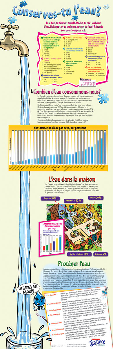 J&rsquo;avance en litt&eacute;ratie 4e &agrave; 8 ann&eacute;e: Niveau R: Conserves-tu l'eau? Emballage de 6 image number 0