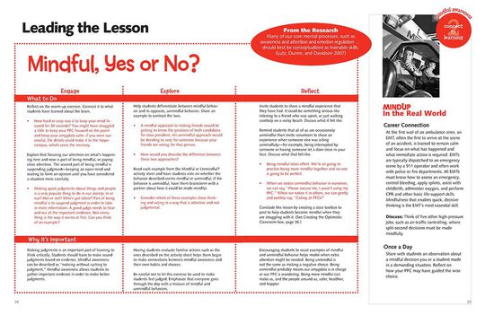 Mind Up Program Script The MindUP Curriculum: Grades 6-8 | Scholastic Canada Education