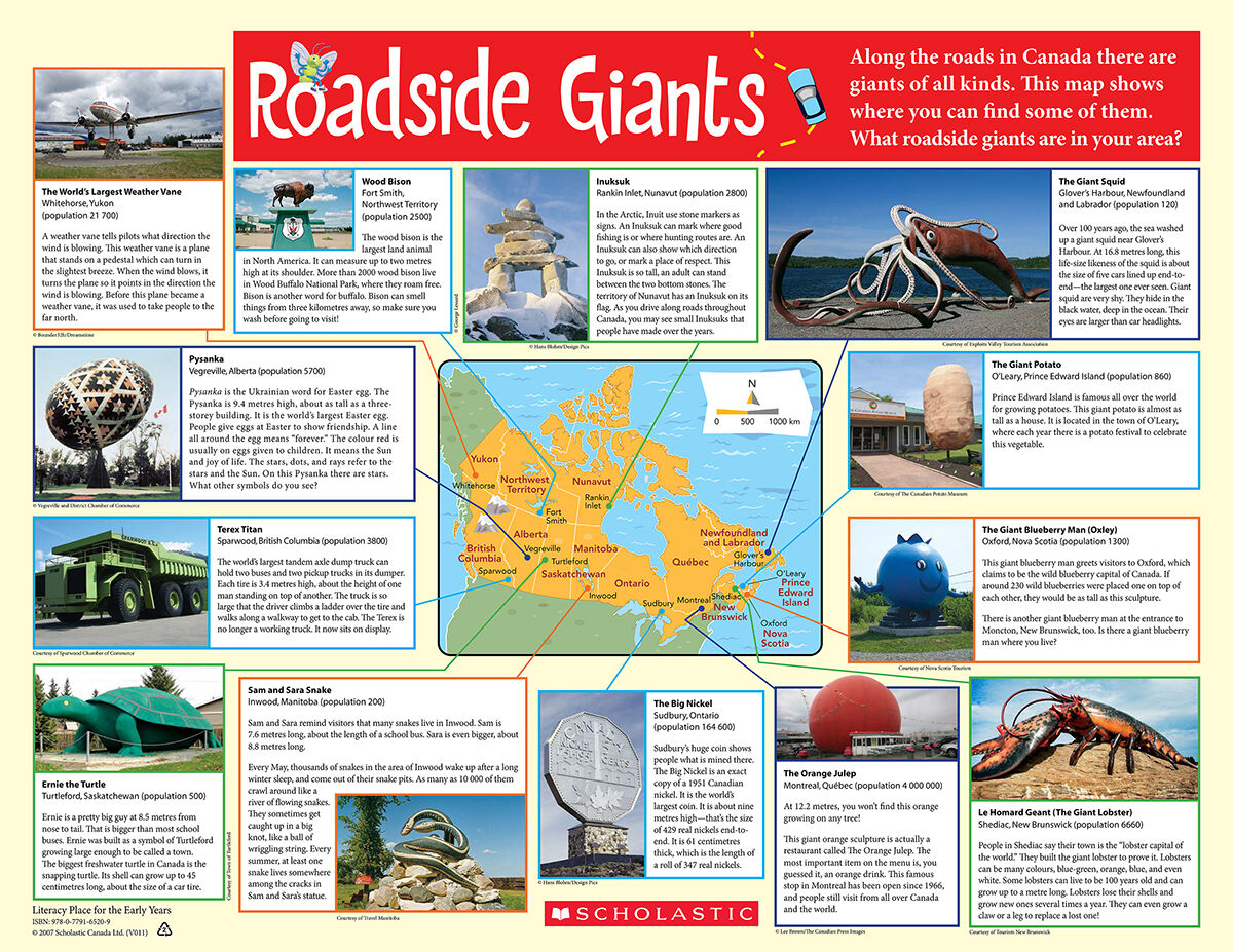 Literacy Place for the Early Years Grade 2: Level M: Roadside Giants 6 Pack image number 0