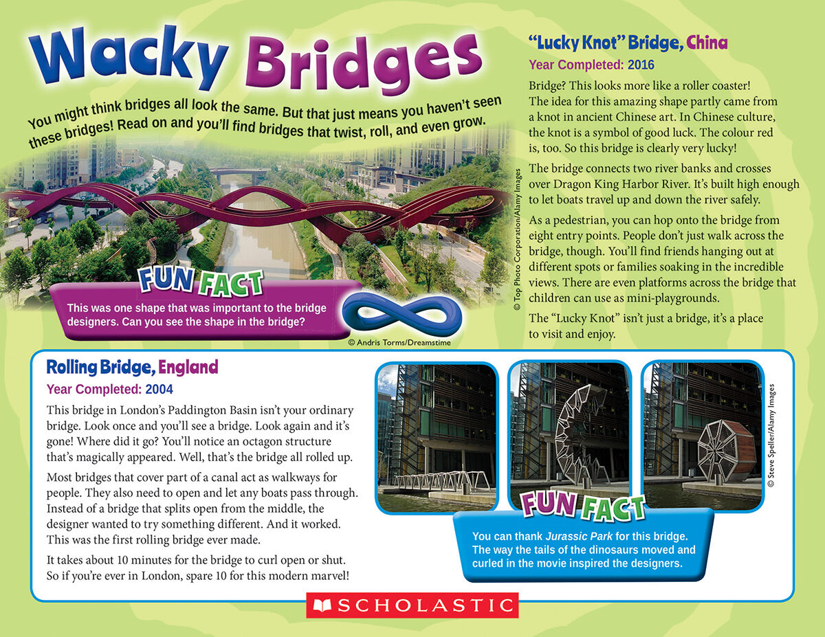 Moving Up Grade 4: Level M: Wacky Bridges 6 Pack
