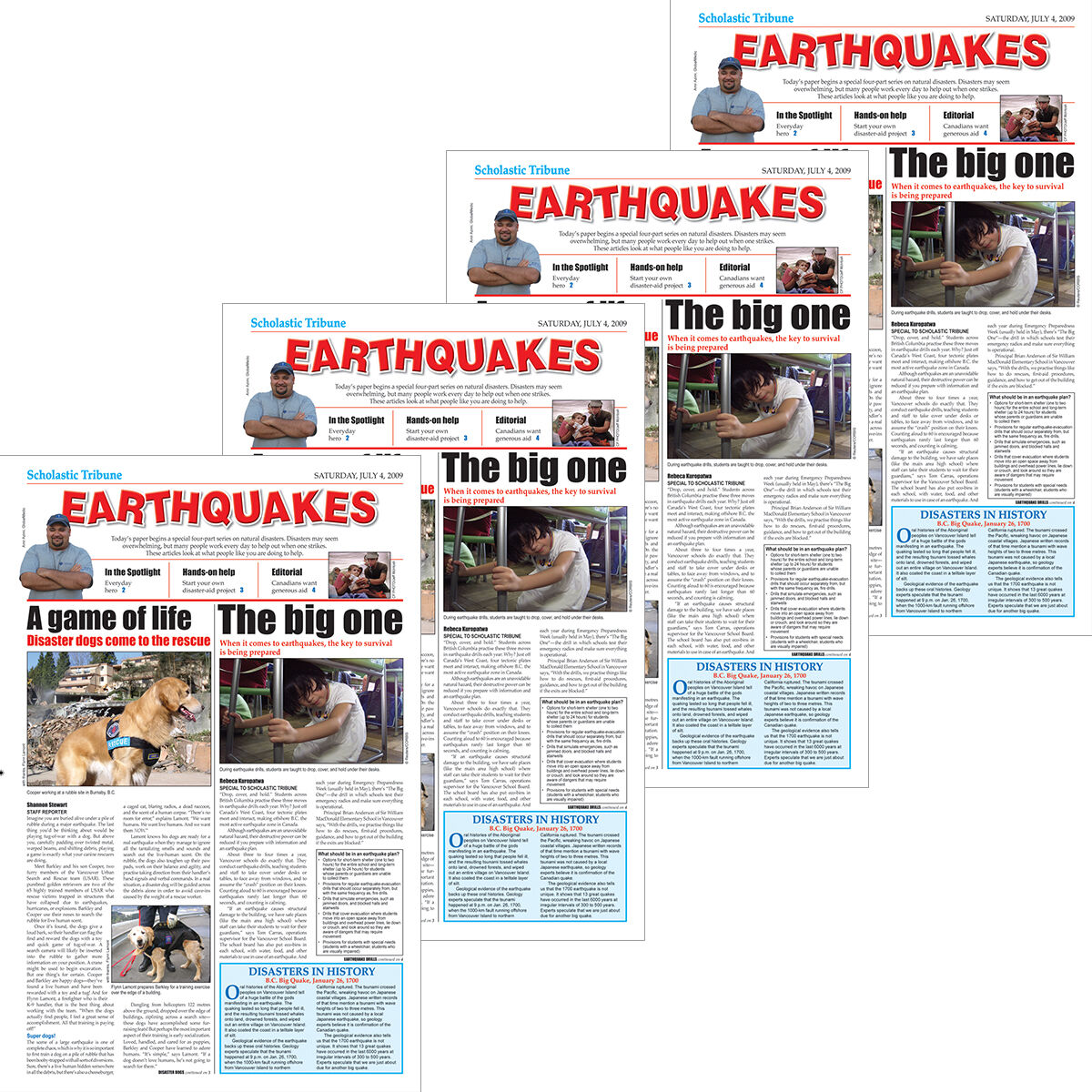 Moving Up Grade 6 Social Responsibility Book Club: When Disaster Strikes: Earthquakes 4-Pack image number 0