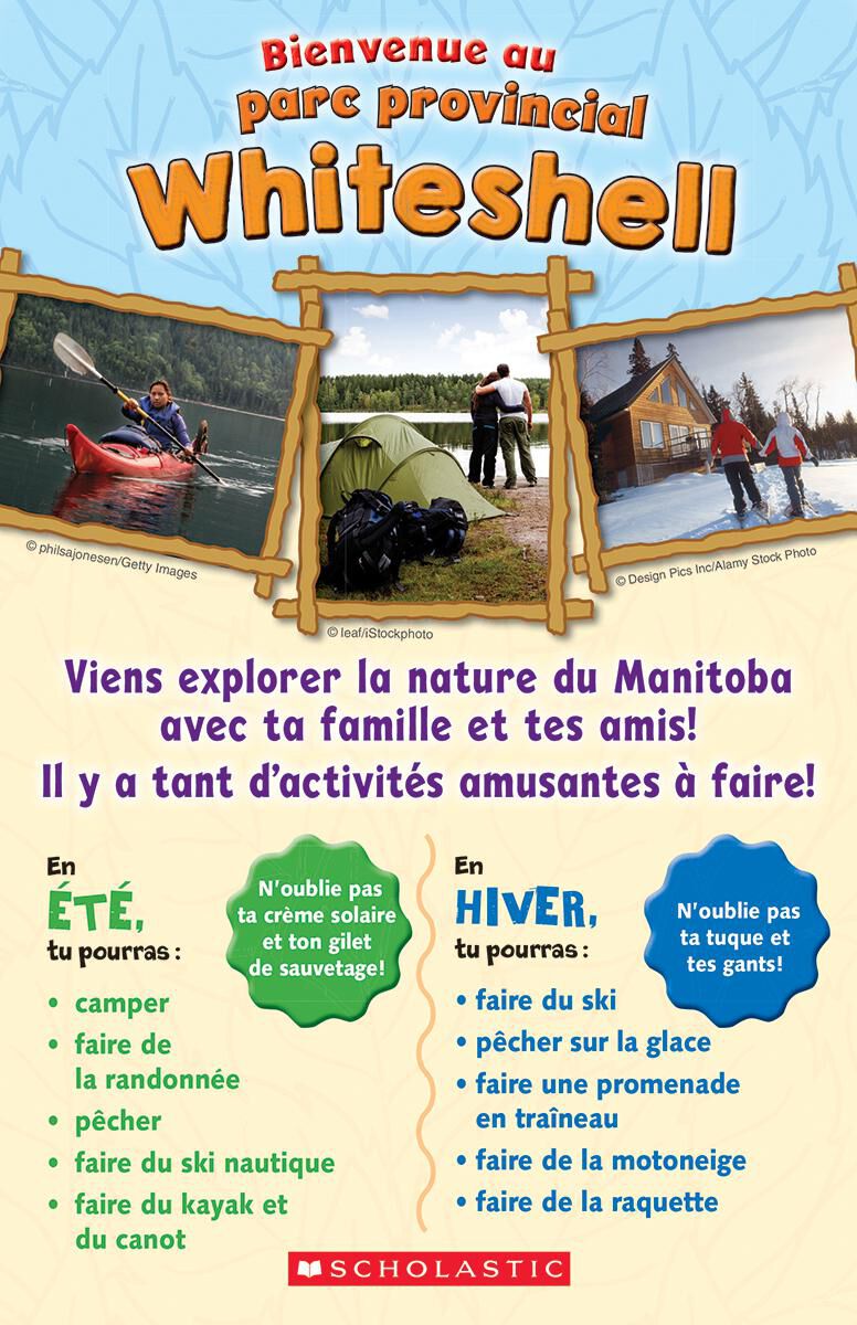 Envol an litt&eacute;ratie Maternelle &agrave; 4e ann&eacute;e: Niveau K: Bienvenue au parc provincial du Whiteshell Emballage de 6