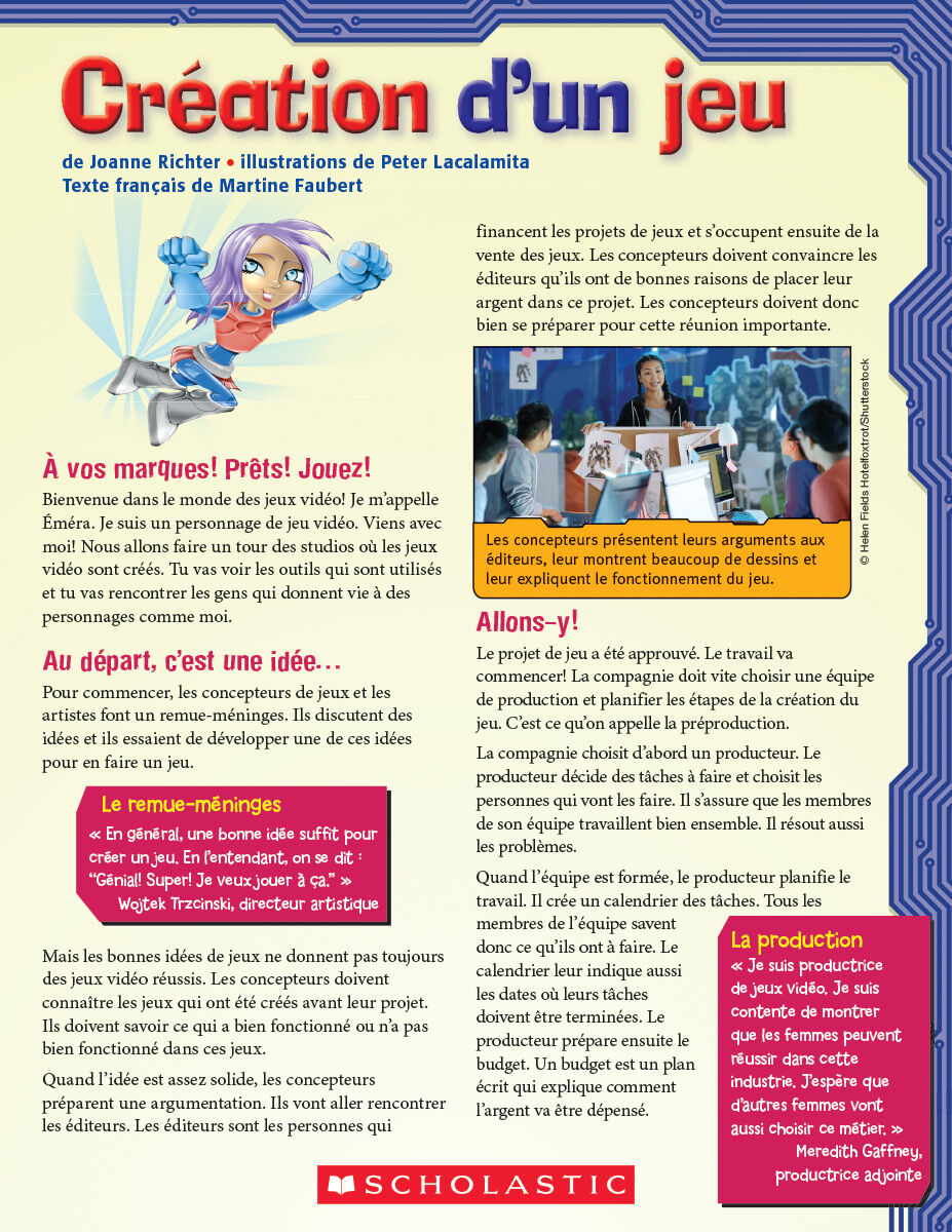 J&rsquo;avance en litt&eacute;ratie 4e &agrave; 8 ann&eacute;e: Niveau S: Cr&eacute;ation d&rsquo;un jeu Emballage de 6 image number 0