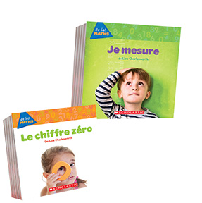 Covers of two Je lis ! Maths books: Je mesure and Le chiffre zéro